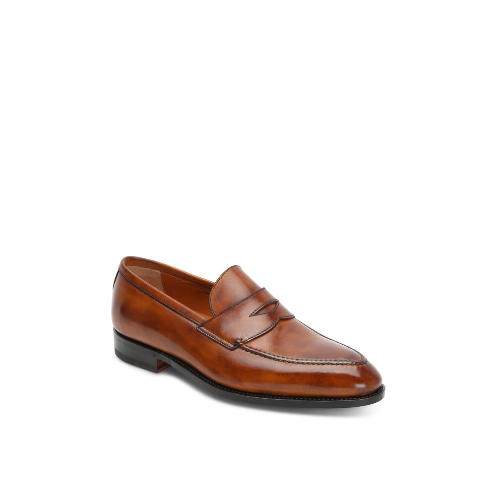 Bontoni - Principe Cognac Leather Penny Loafer | Mitchell Stores