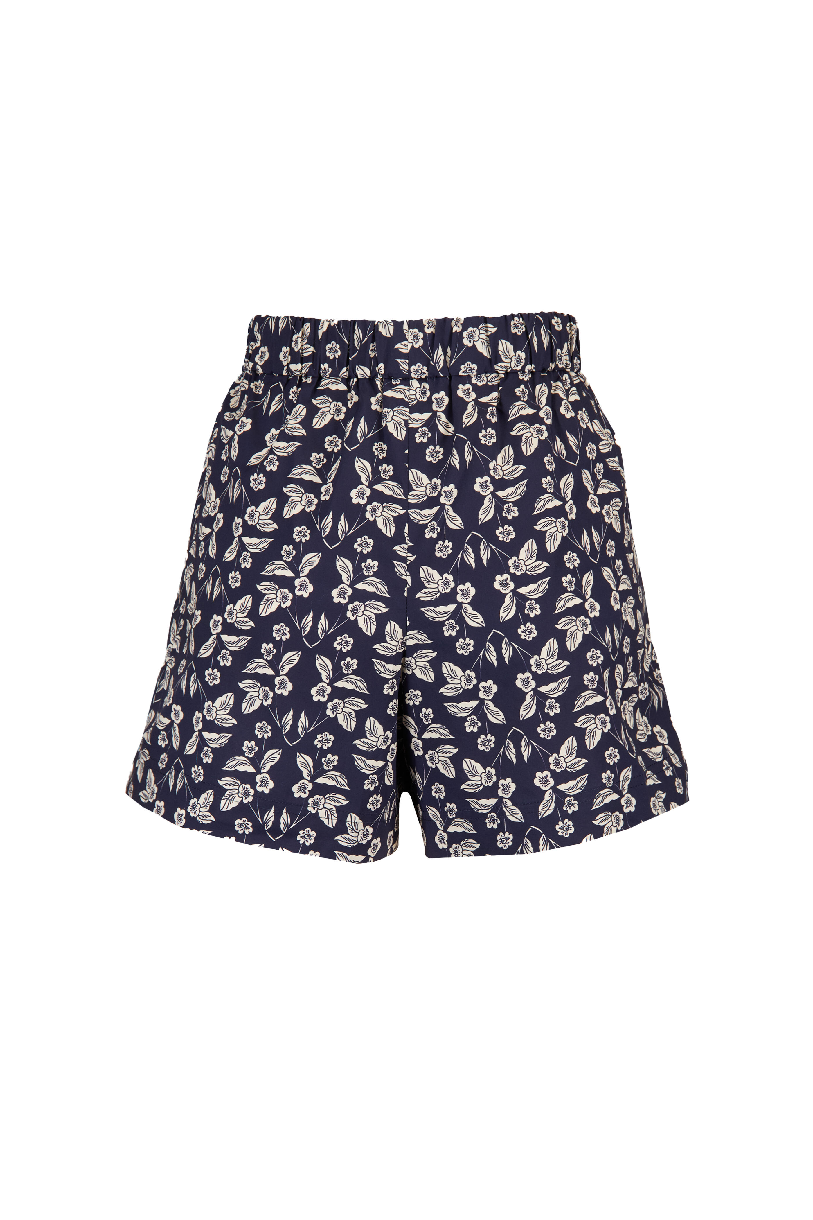 Tanya Taylor - Maritime Blue Cream Floral Fallon Short - view 2