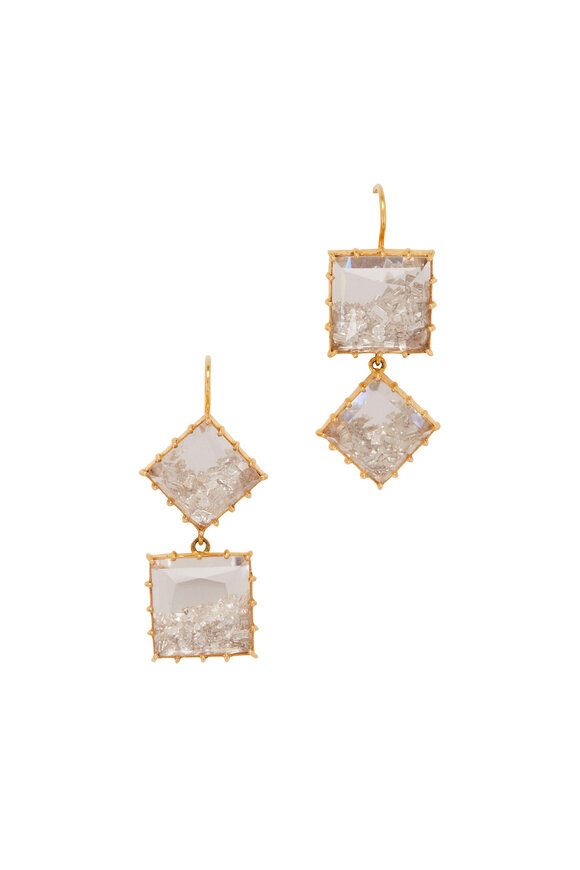 Renee Lewis Two Part Diamond Shake Earrings