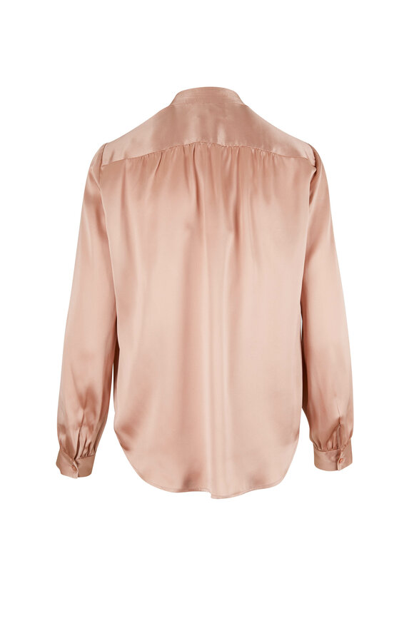 L'Agence - Bianca Blush Pink Silk Blouse