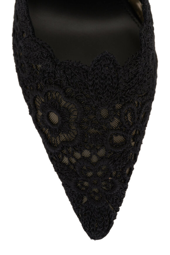 Arteana - Amalfi D'Orsay Black Lace Ankle Strap Pump, 95mm