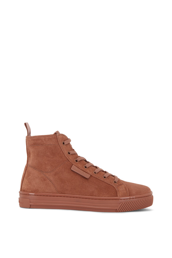 Gianvito Rossi - 360 High Praline Suede High-Top Sneaker