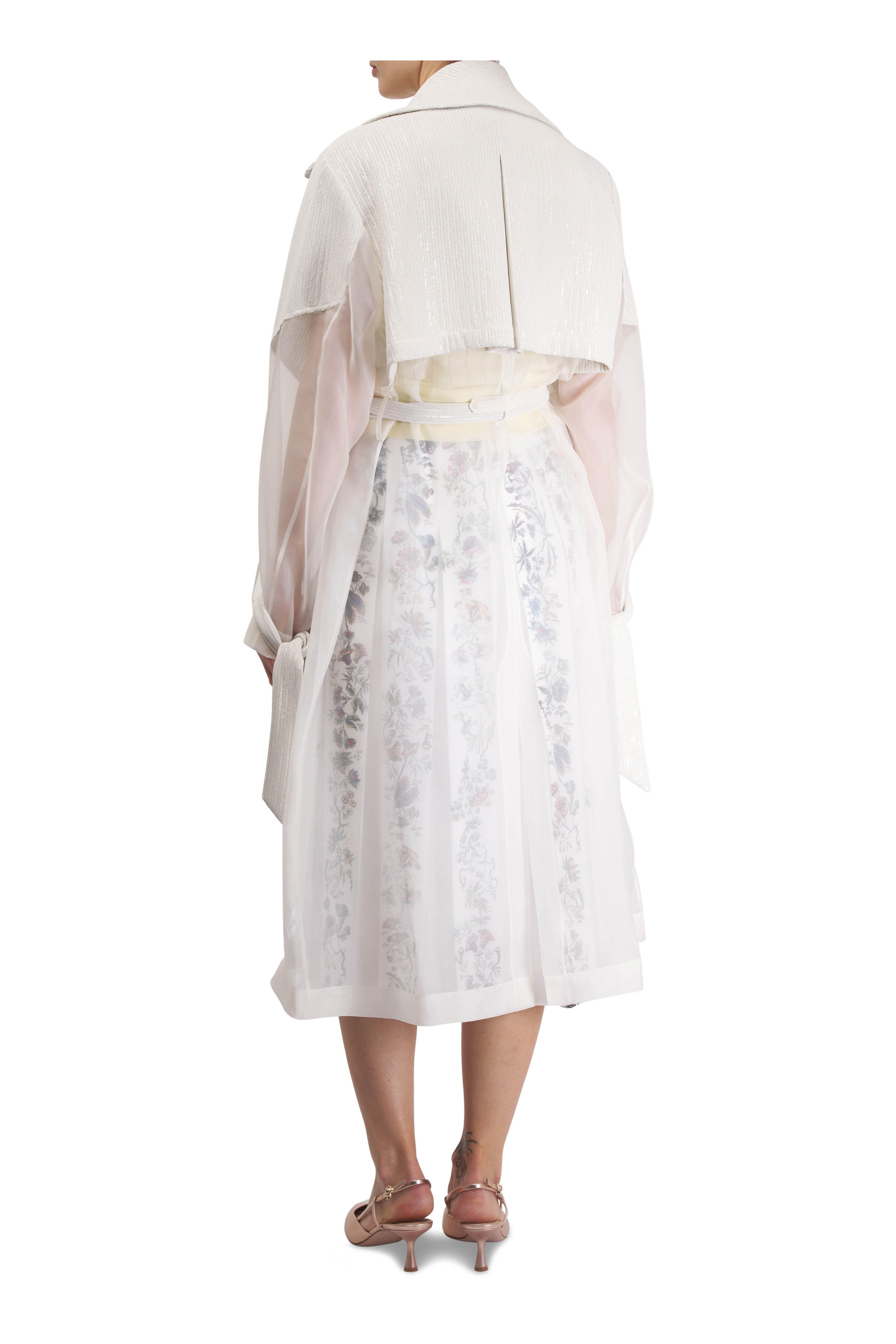 TWP - Foreign Affair Ivory Sequin Trench Coat