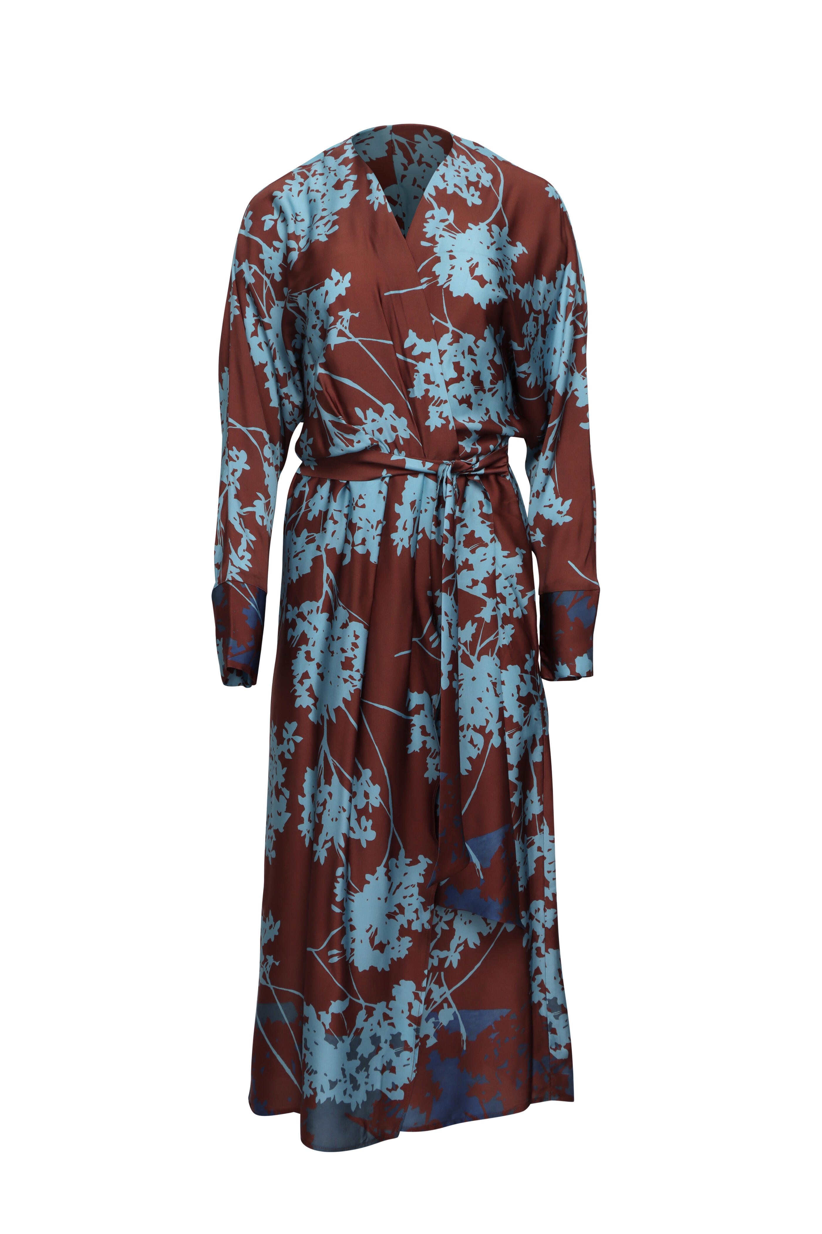 Theo The Label - Hydra Koffee & Blue Printed Maxi Dress