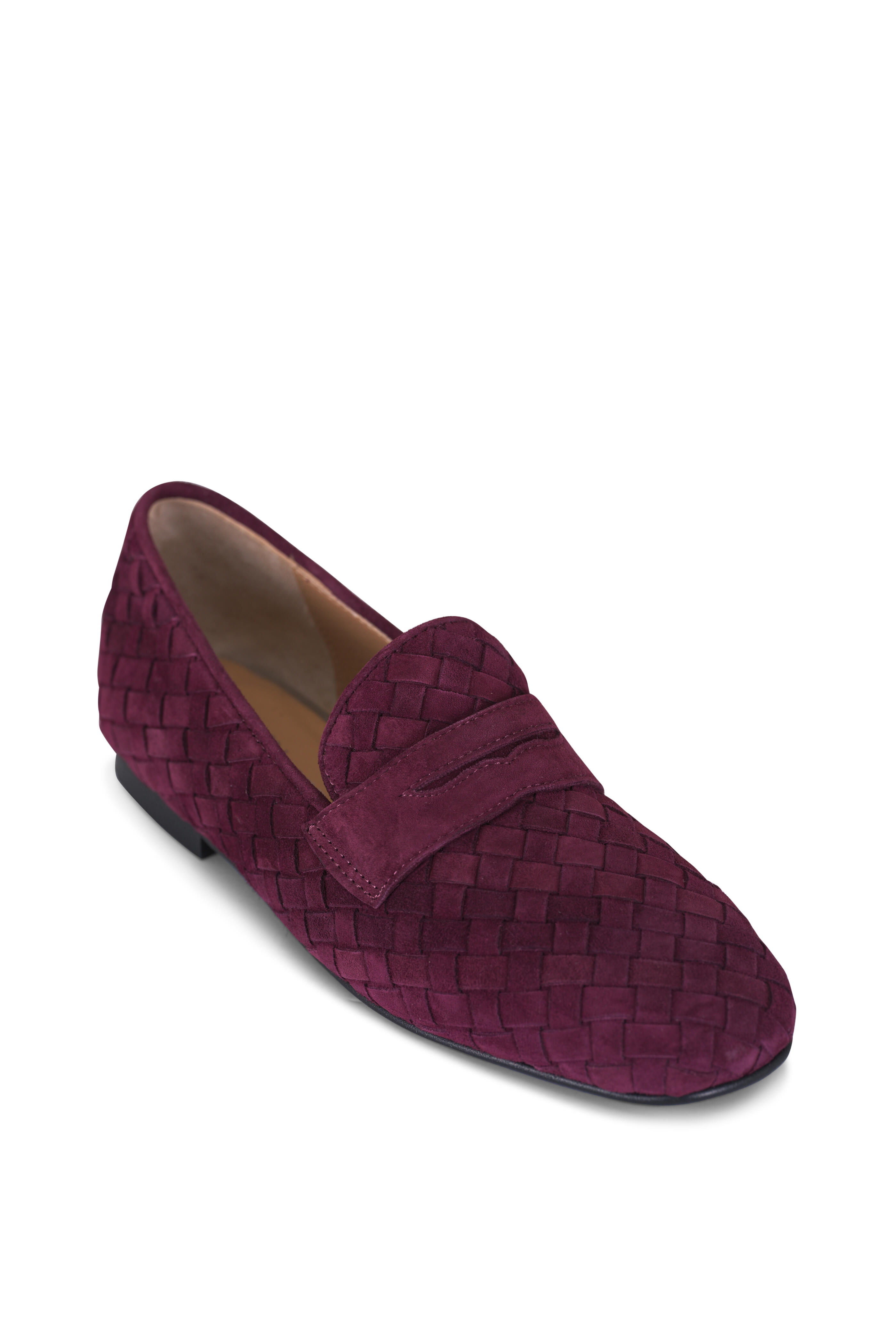 Ron White - Maddie Burgundy Woven Suede Loafer - view 1