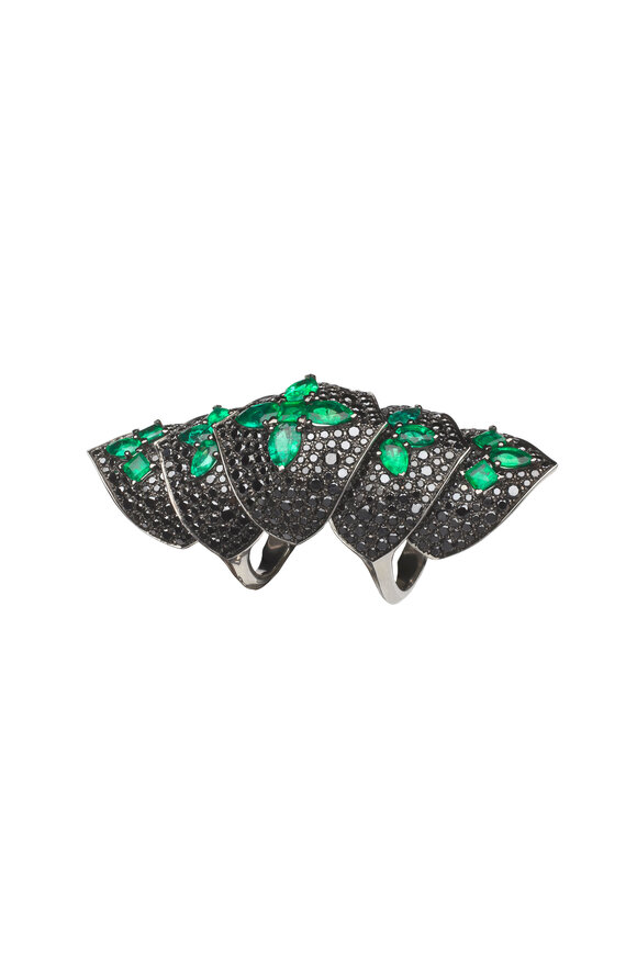 Stephen Webster - 18K White Gold Armadilla Emerald Ring