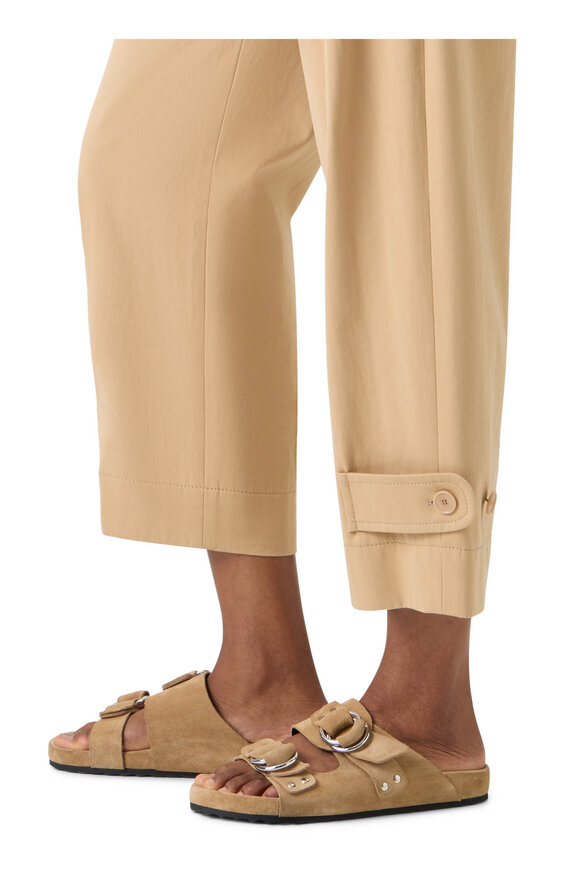 Akris Punto Fraser Beige Cotton Gabardine Barrel Leg Pant - view 5