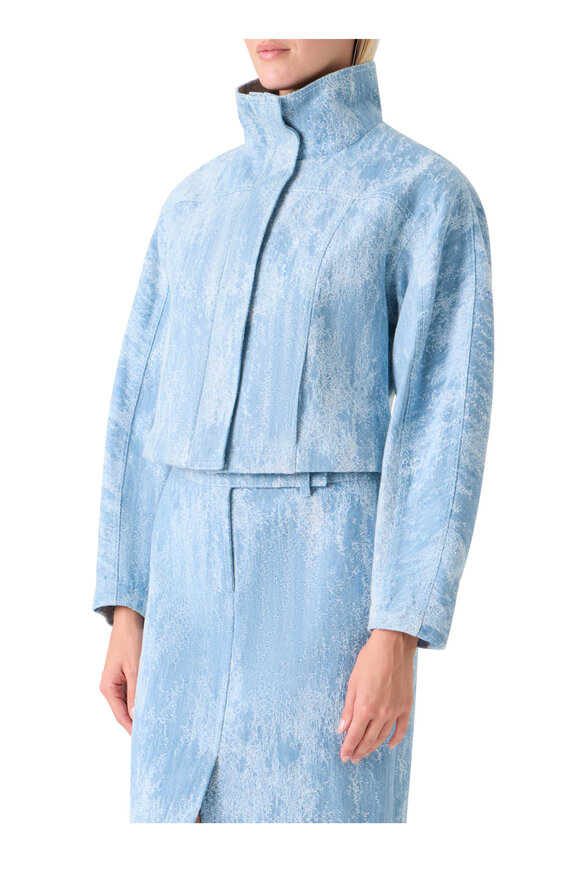 Akris Punto Sky Blue Denim Jacket - view 4