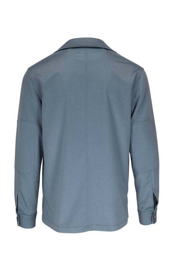 Zegna - Light Avio Blue Cashmere Overshirt 