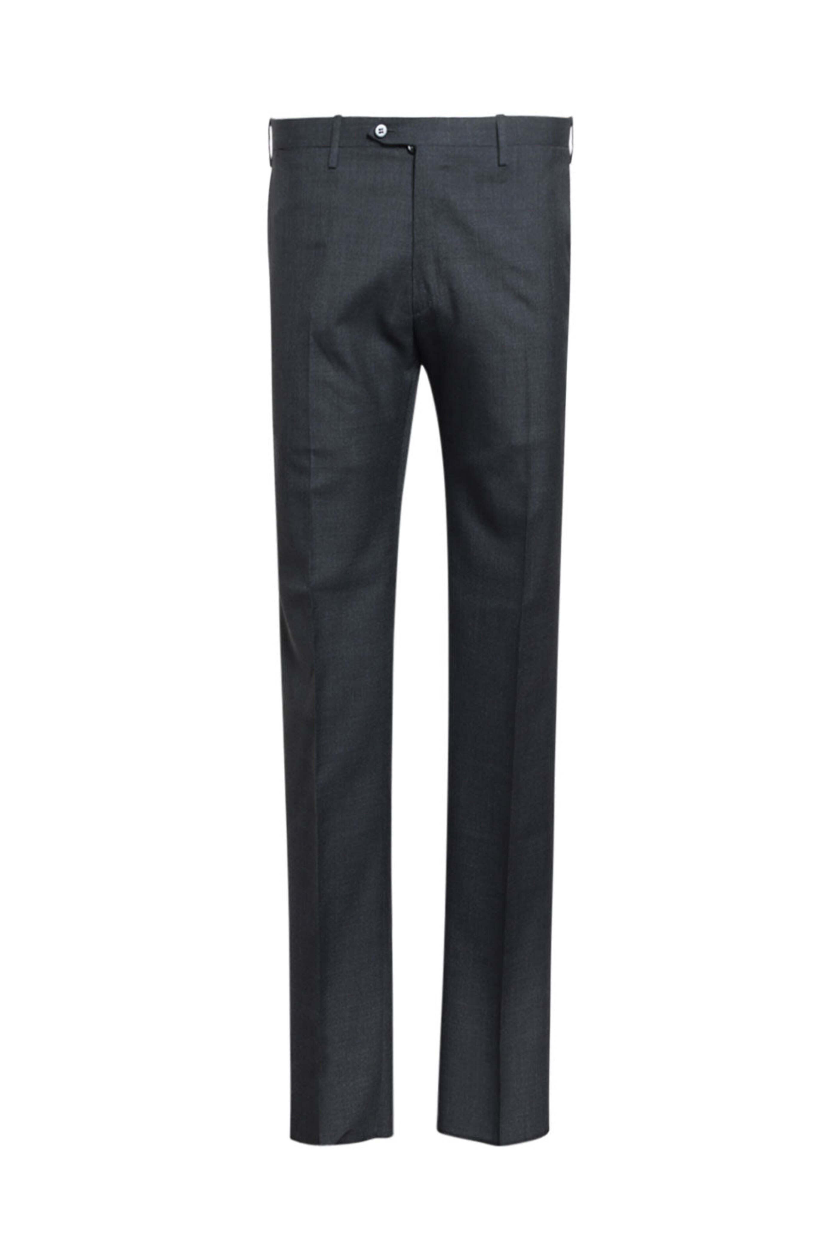 Kiton - Charcoal Virgin Wool Dress Pant