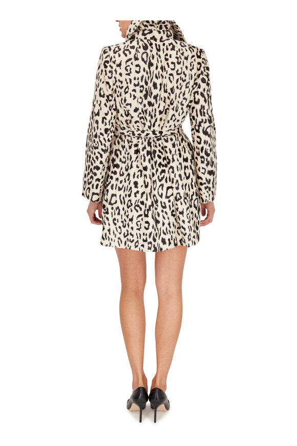 Dolce & Gabbana - Ivory & Black Leopard Belted Coat