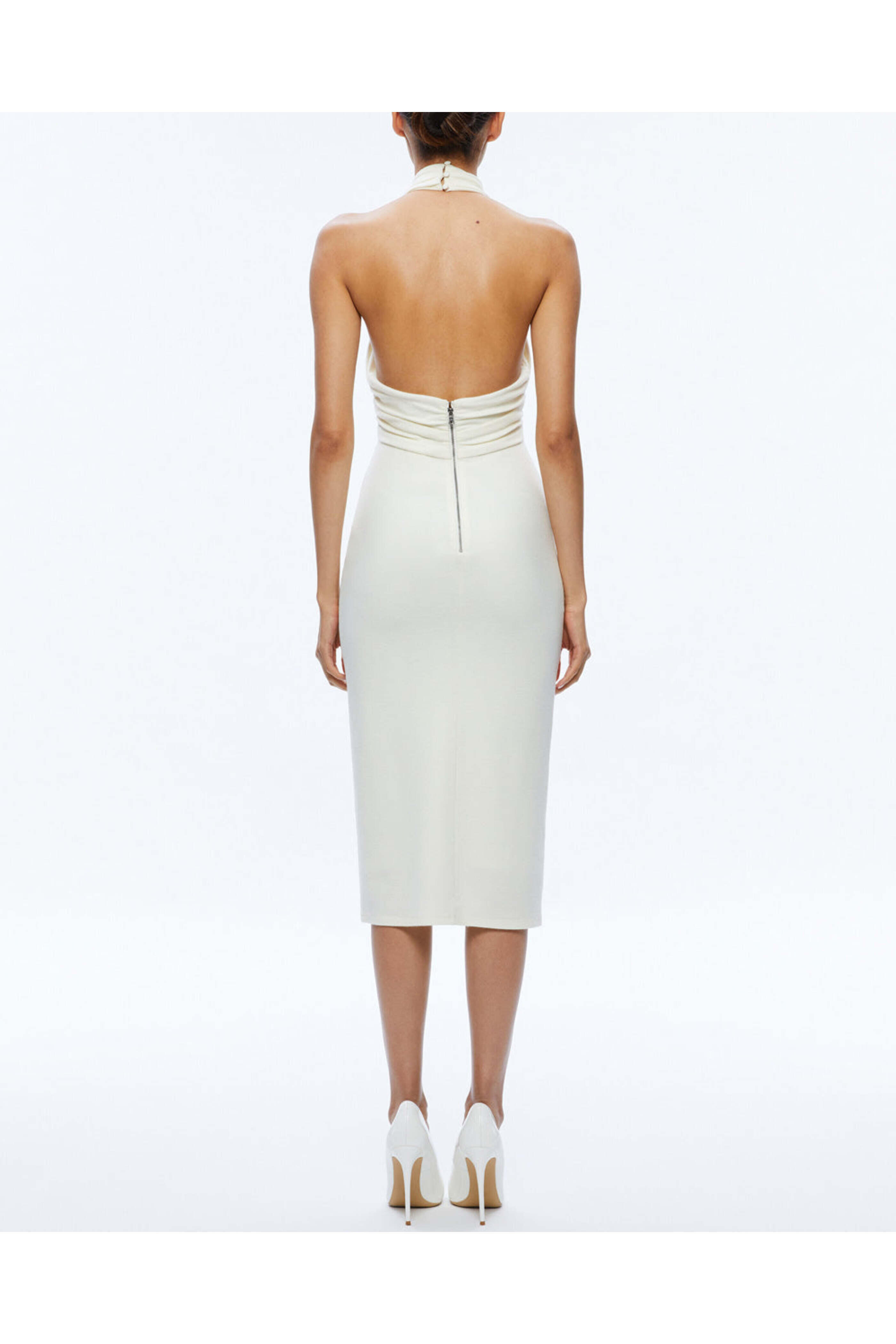corset dress halter neck Halter Neck Corset Midi Dress main image 0