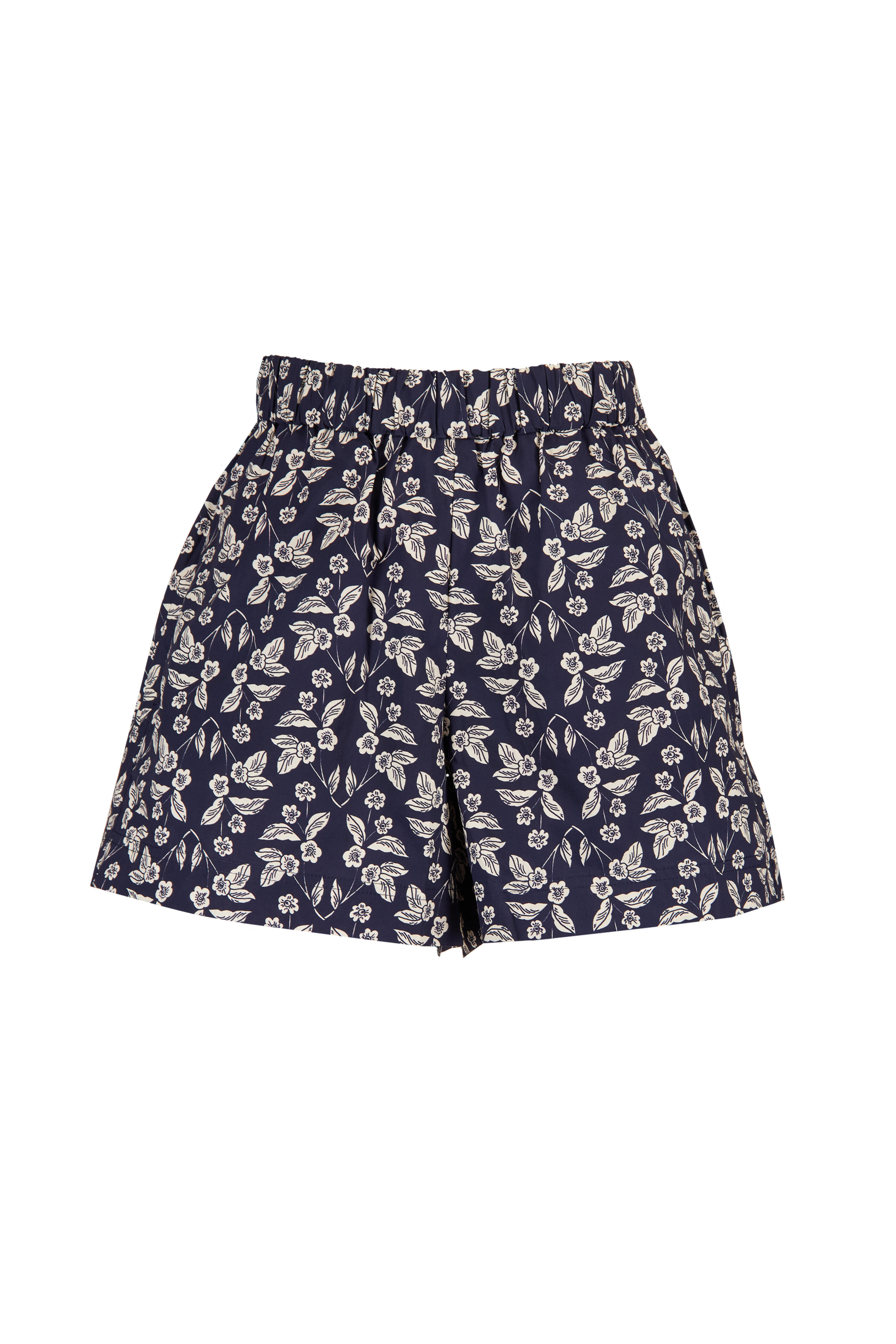 Tanya Taylor - Maritime Blue Cream Floral Fallon Short - view 1