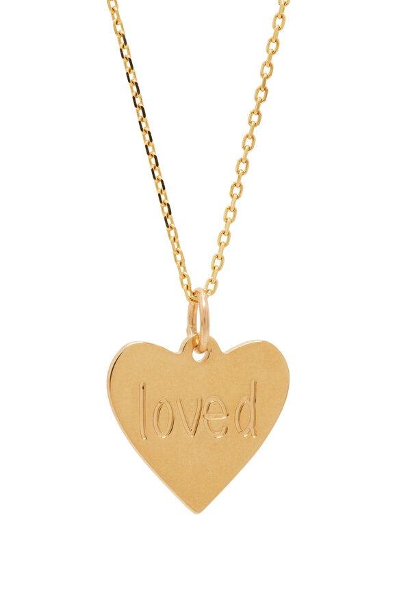 Genevieve Lau - Yellow Gold Loved Heart Necklace