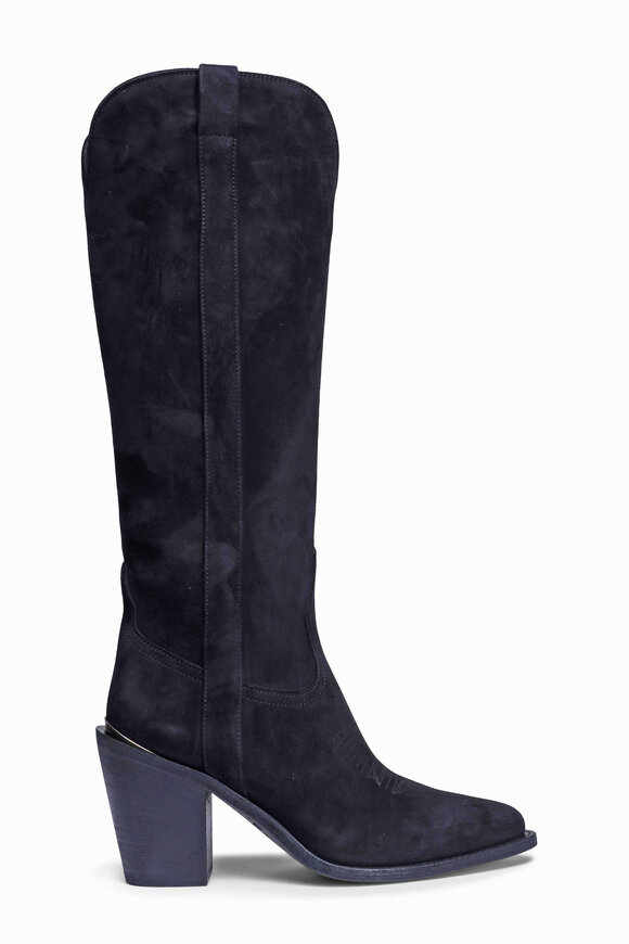 Partlow Leigh Anne Black Suede Knee High Boot - view 2