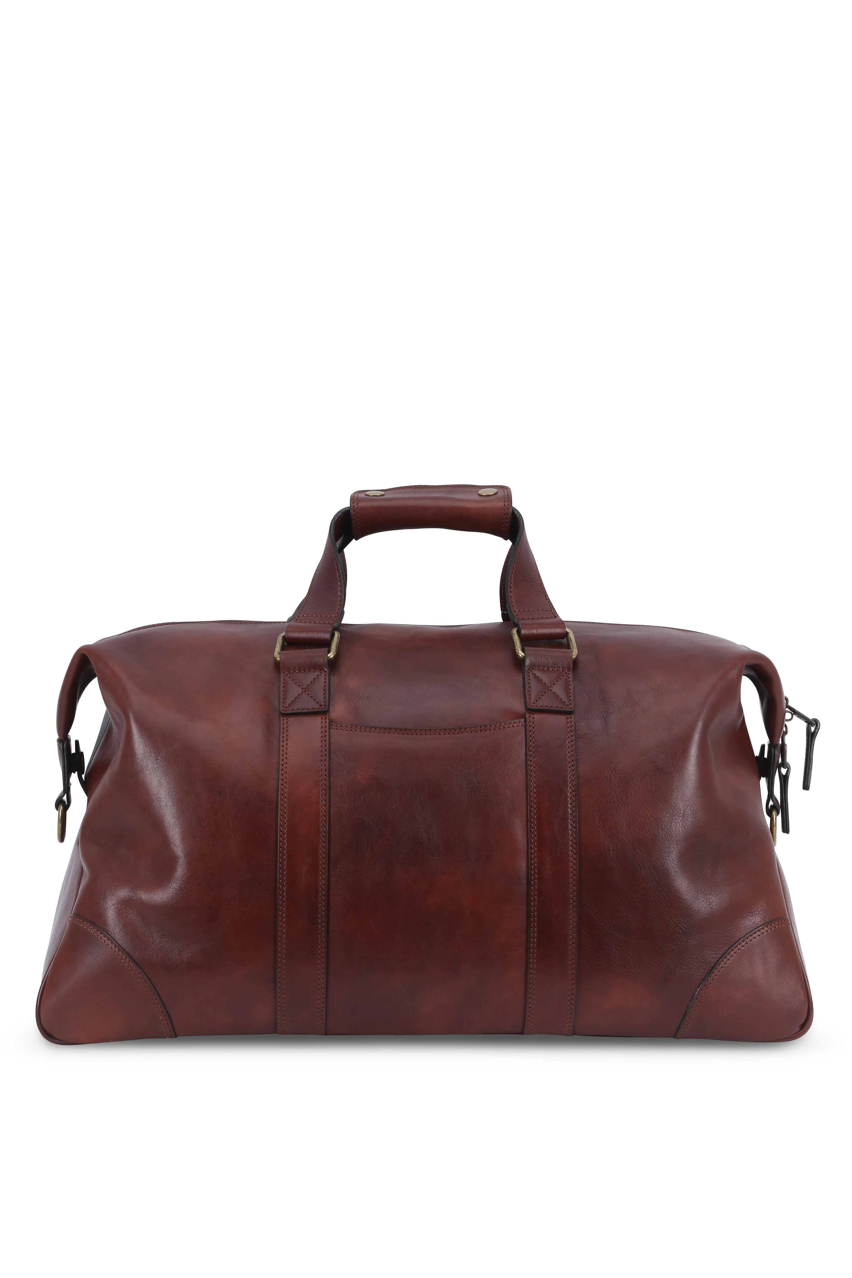 Smythson Burlington Leather Weekend Bag in Blue for Men