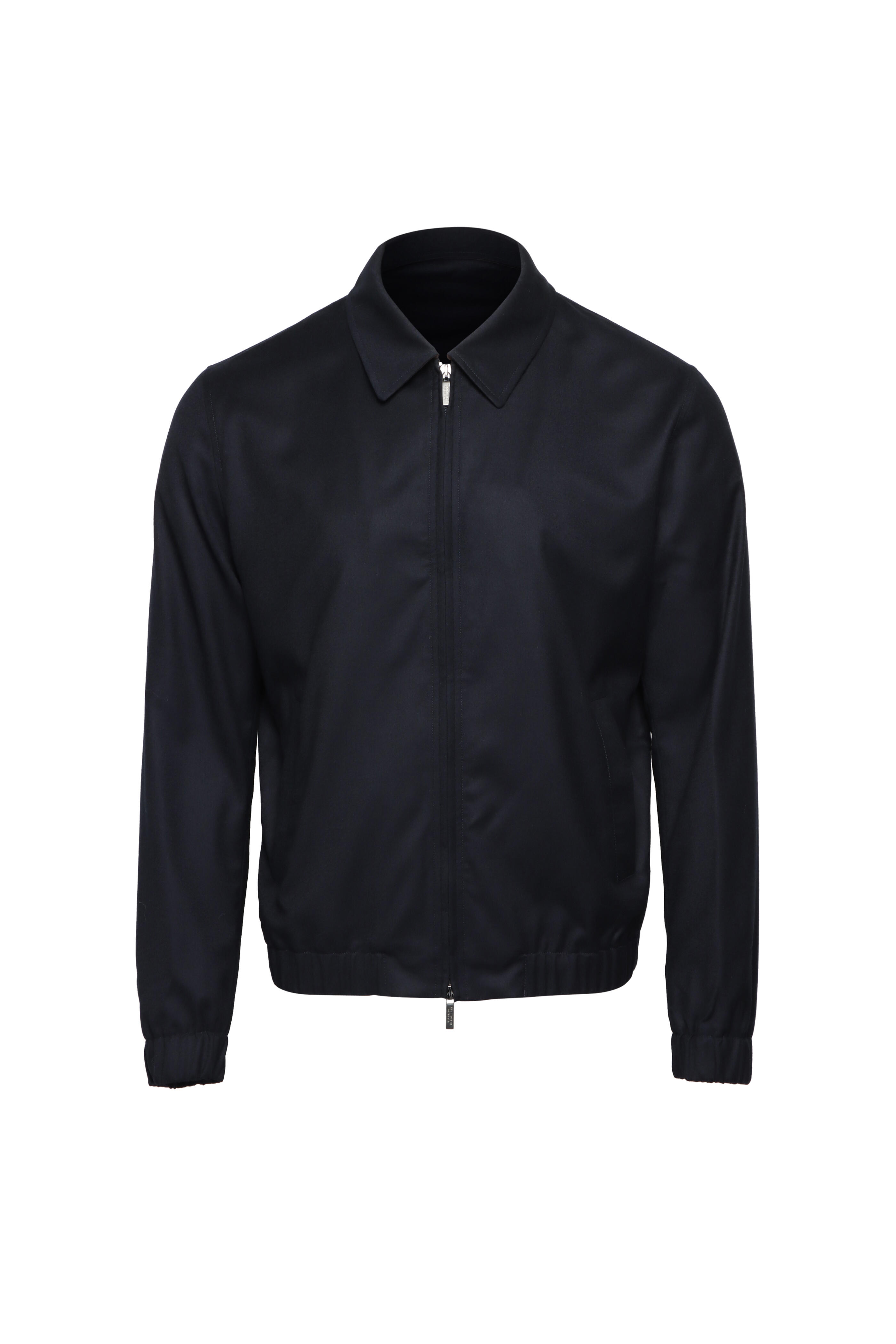 Maurizio Baldassari - Dark Navy Full Zip Bomber Jacket