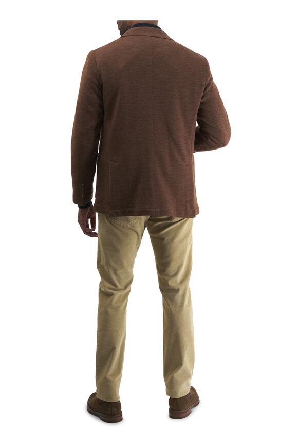 Maurizio Baldassari - Rust Knit Wool Jersey Sportcoat