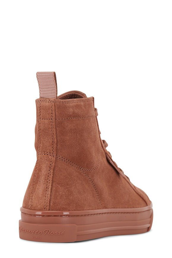 Gianvito Rossi - 360 High Praline Suede High-Top Sneaker