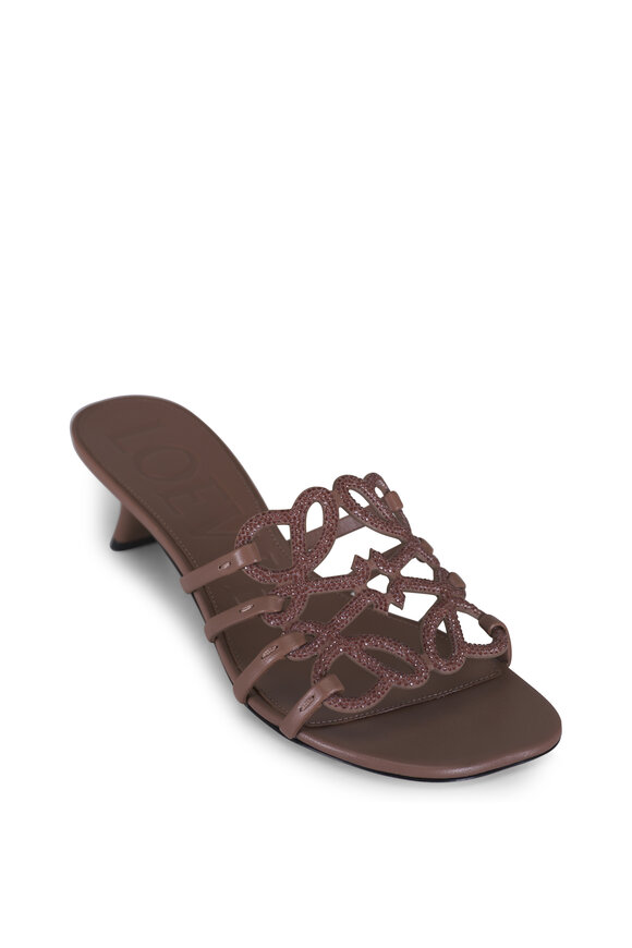 Loewe Petal Light Taupe Anagram Slide, 45mm