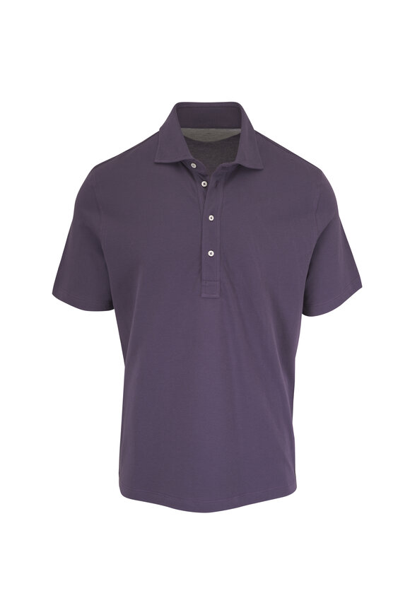 Brunello Cucinelli Purple Cotton Polo - view 1