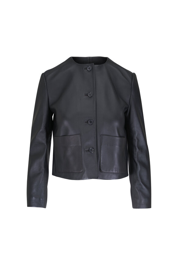 Nili Lotan Ophelie Black Leather Jacket - view 1