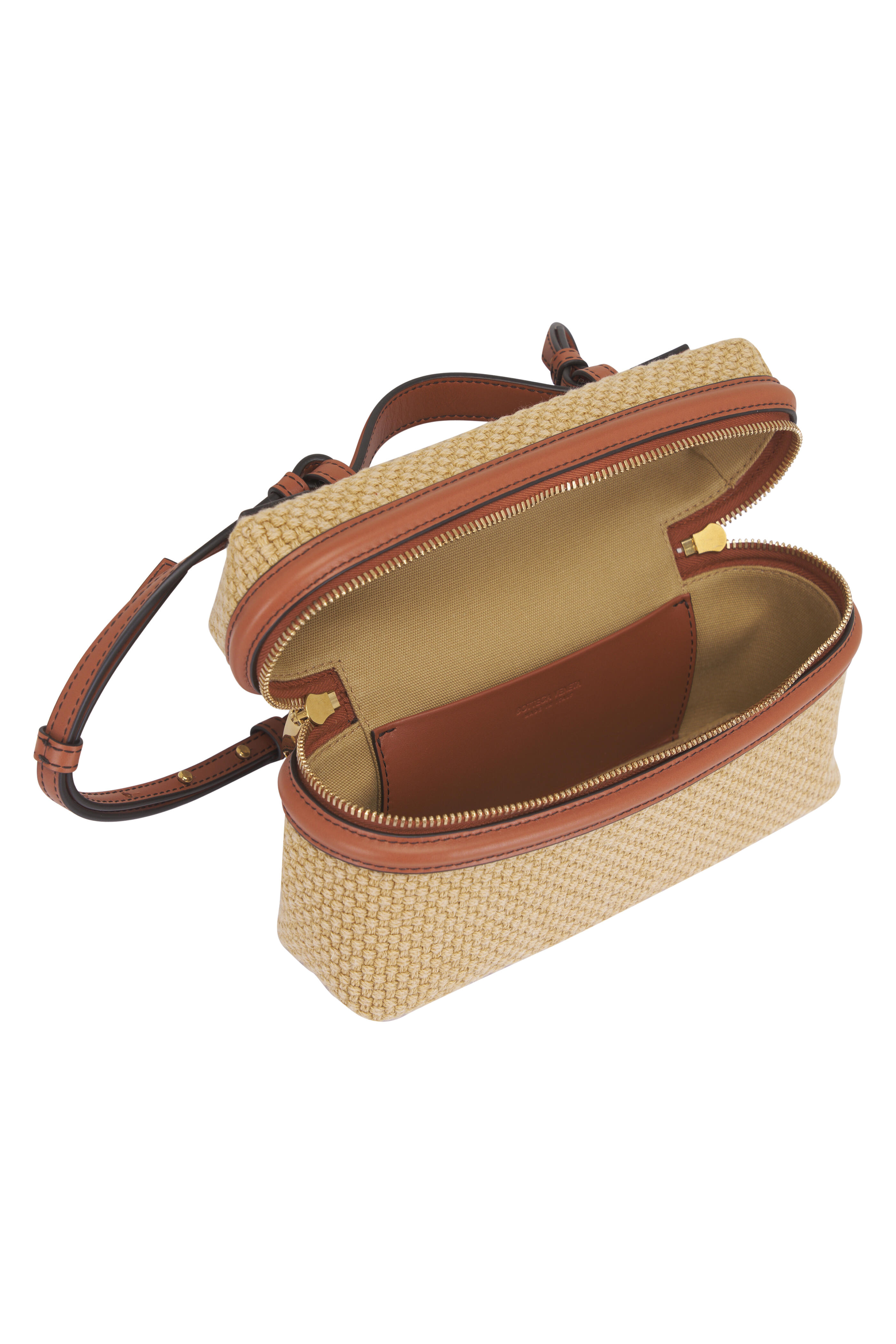 Bottega Veneta - Cane Woven Textile Top Handle Shoulder Bag