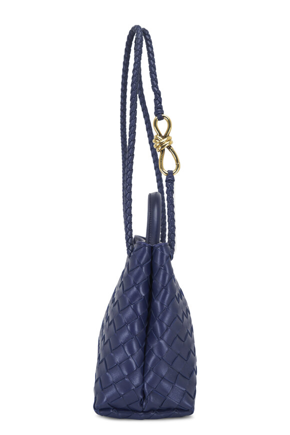 Bottega Veneta - Small Andiamo Duke Navy Leather Bag