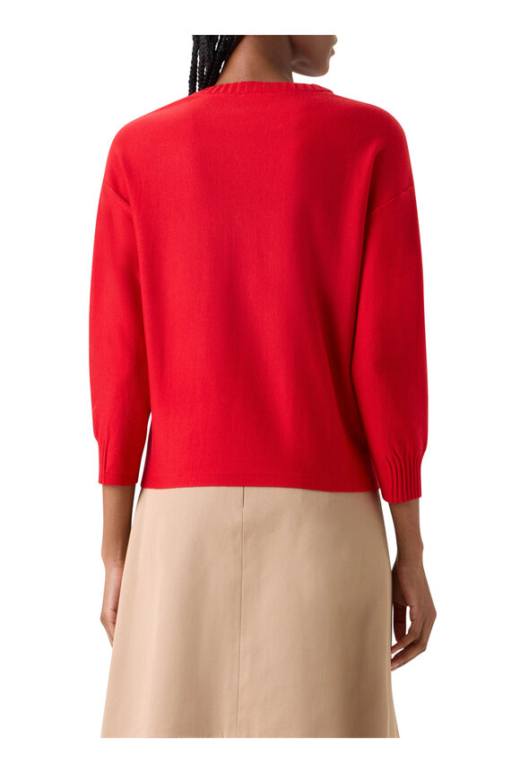 Akris Punto Cherry Wool Ruched Knit Sweater - view 3