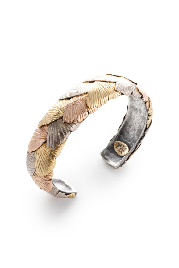 James Banks 18k Gold Buckeye Rising Wings Cuff