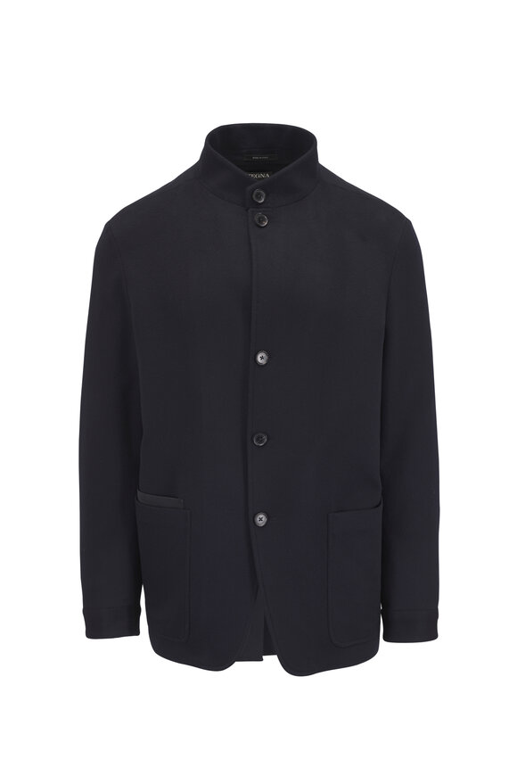 Zegna Il Conte Chore Navy Cashmere Jacket