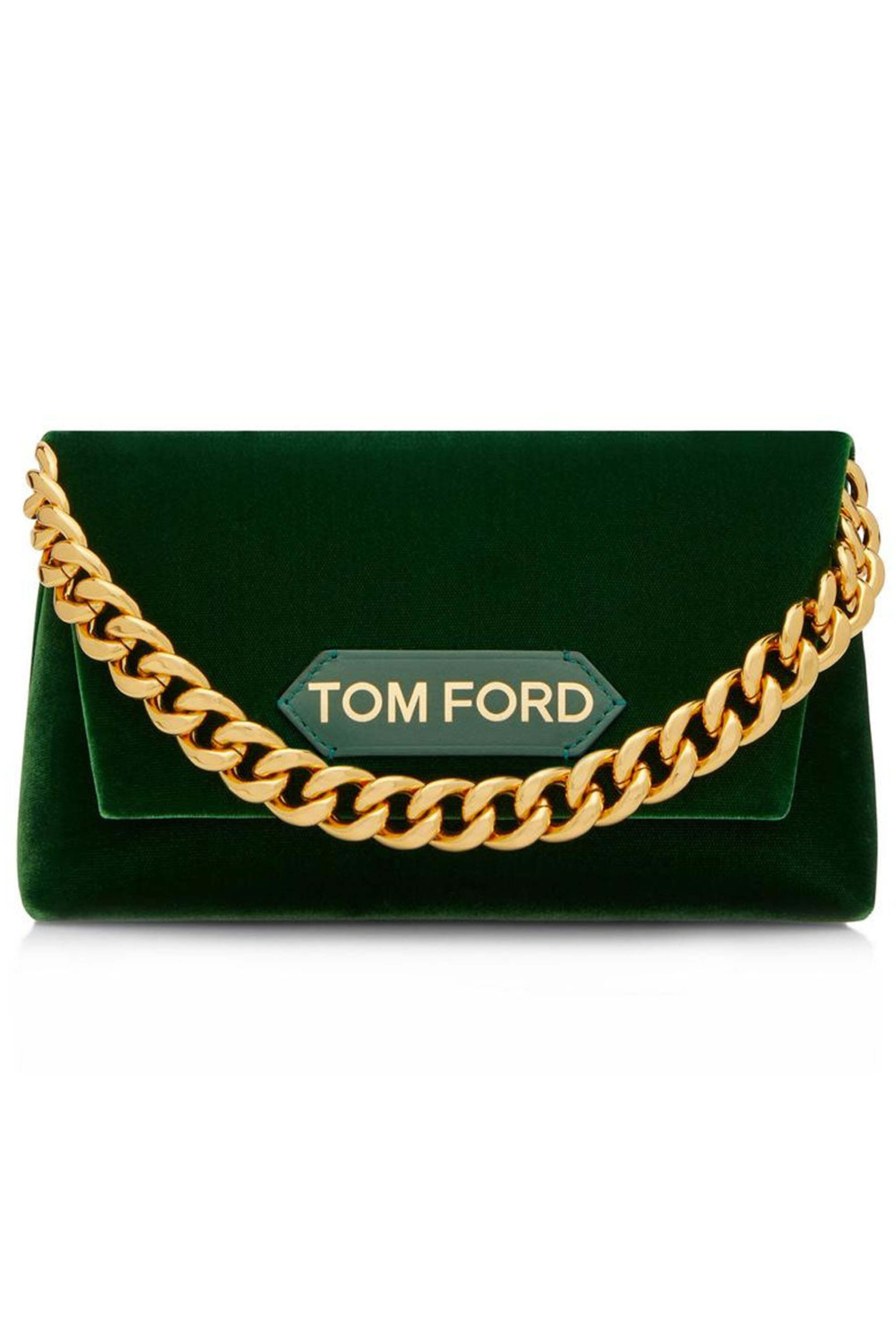 Tom Ford - Mini Velvet Chain Bag in Forest