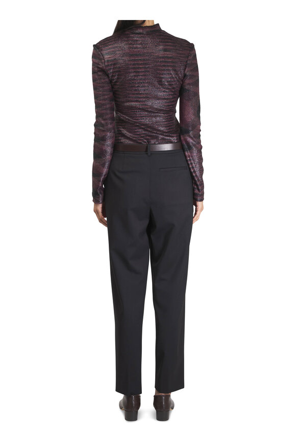 Missoni Black & Purple Multi Mock Neck Top - view 3