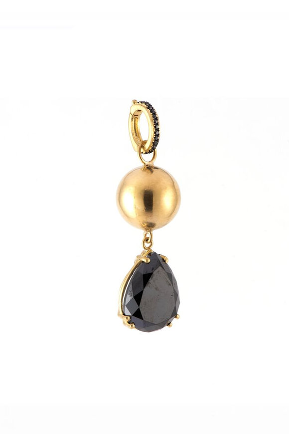 Sylva & Cie Black Diamond Pear Pendant - view 1