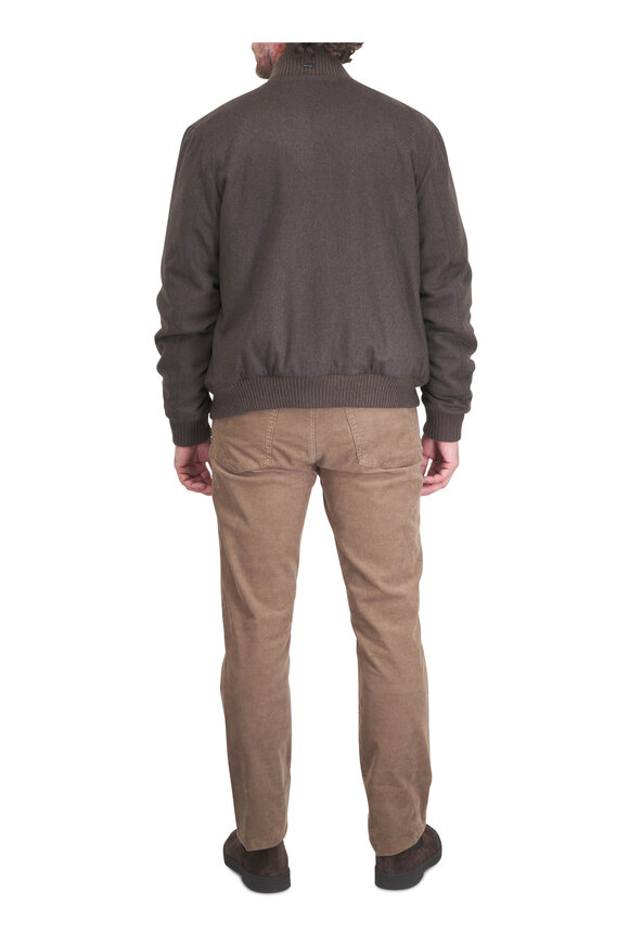 Fedeli Villard Brown Mixed Media Jacket - view 3