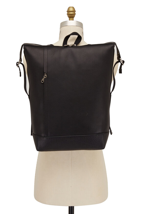 Shinola - Canfield Black Grained Leather Backpack 