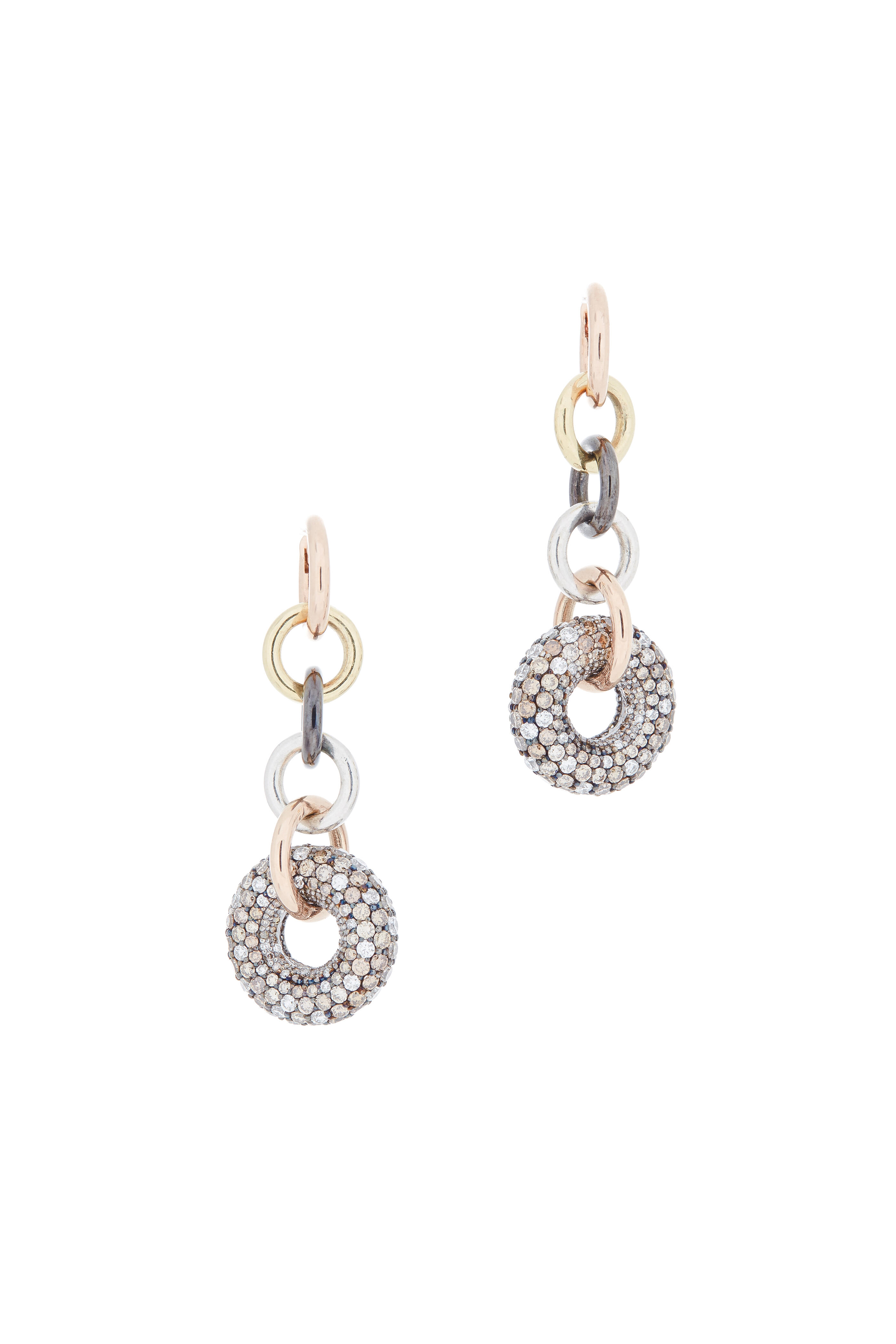 Spinelli Kilcollin - 18K Gold & Silver Diamond Alexa Hoops