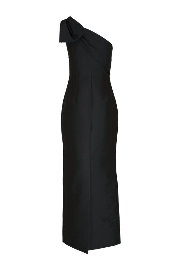 Sachin + Babi - Bonnie Jet Black One-Shoulder Gown 