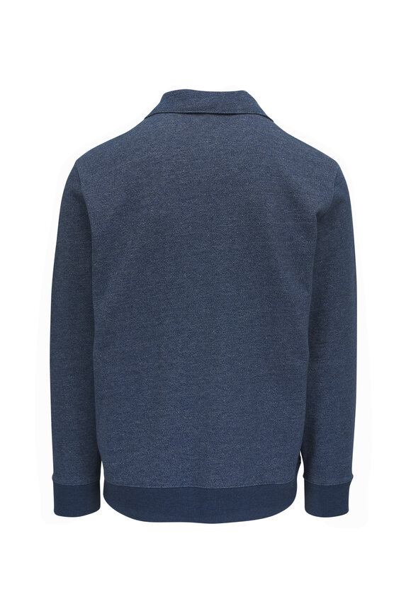 Vince - Heathered Sapphire Quarter-Zip Pullover