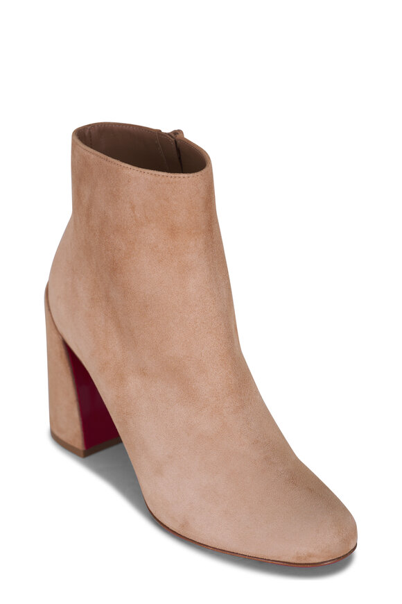 Christian Louboutin - Suzi Folk White Leather Studded Heel