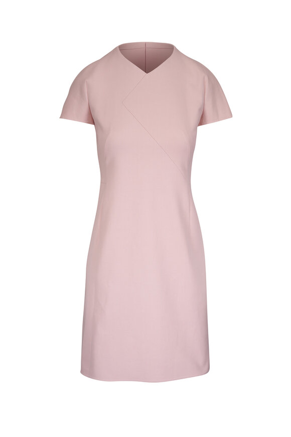Giorgio Armani - Rosegold Lurex Silk Draped Bias Cut Midi Dress