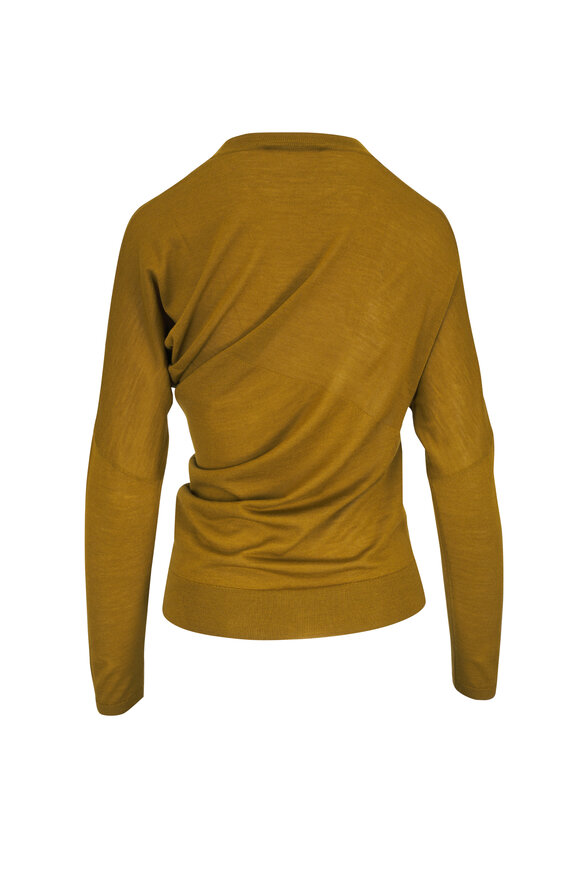 Odeeh - Beryl Green Wool Bias Cut Sweater