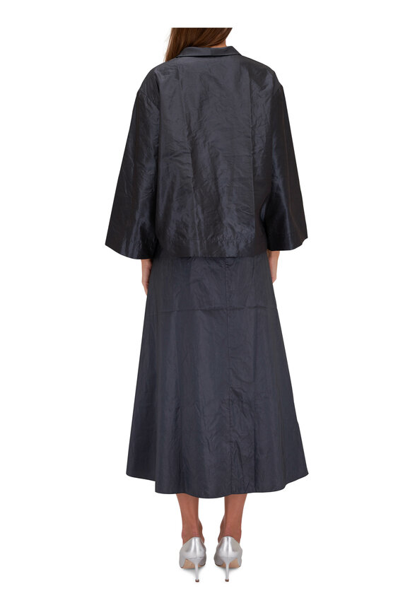 Peter Cohen - Dark Denim Washed Taffeta Full Skirt