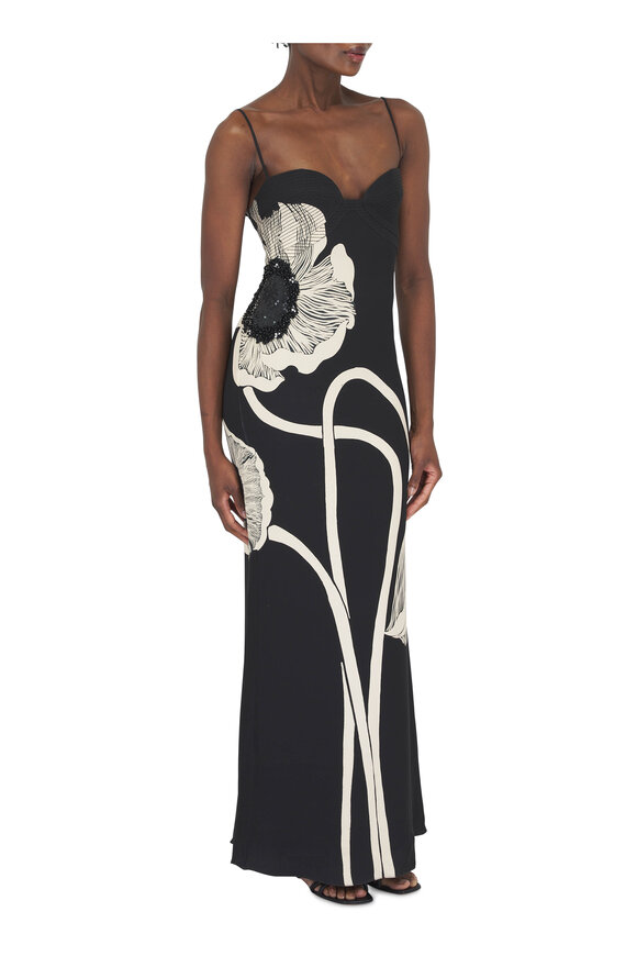 Johanna Ortiz - Portraying Life Embellished Silk Maxi Dress