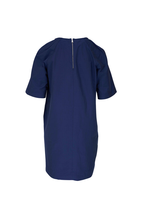 Antonelli - Moretta Navy Fitted Raglan Sleeve Dress 