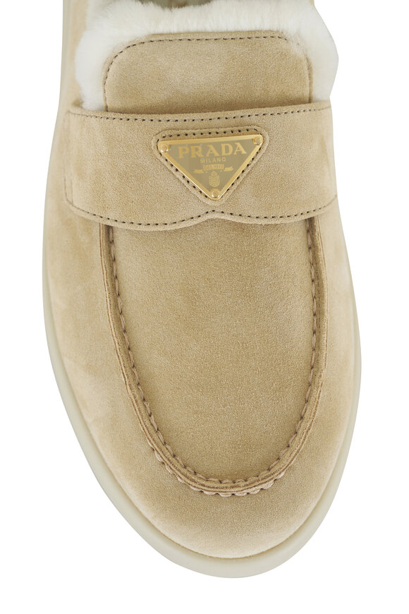 Prada - St. Tropez Ecru Shearling Loafer