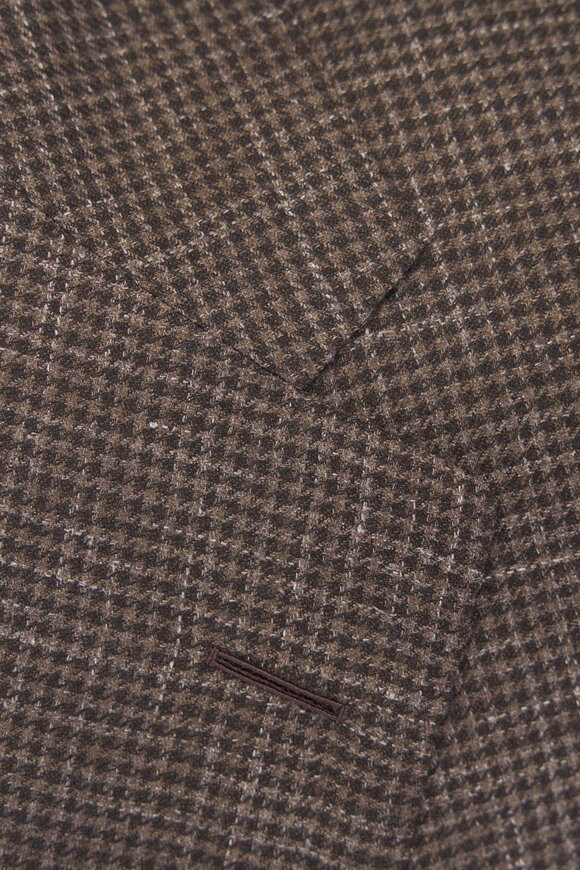 Zegna Dark Brown Micro Houndstooth Sportcoat - view 4