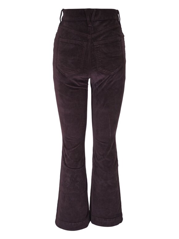 Veronica Beard - Carson Dark Chocolate Velvet Ankle Flare Pant