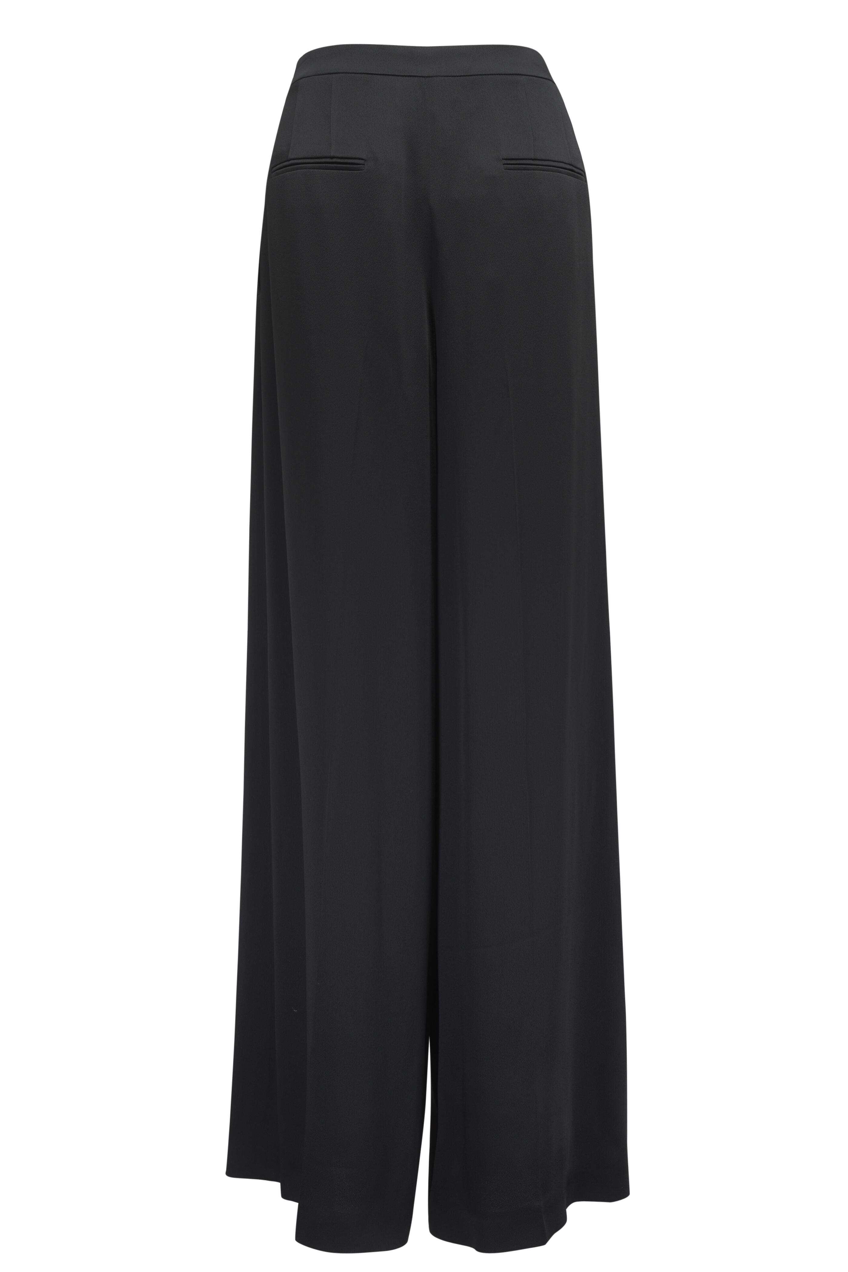 Michael Kors Collection - Black Hammered Satin Palazzo Pant