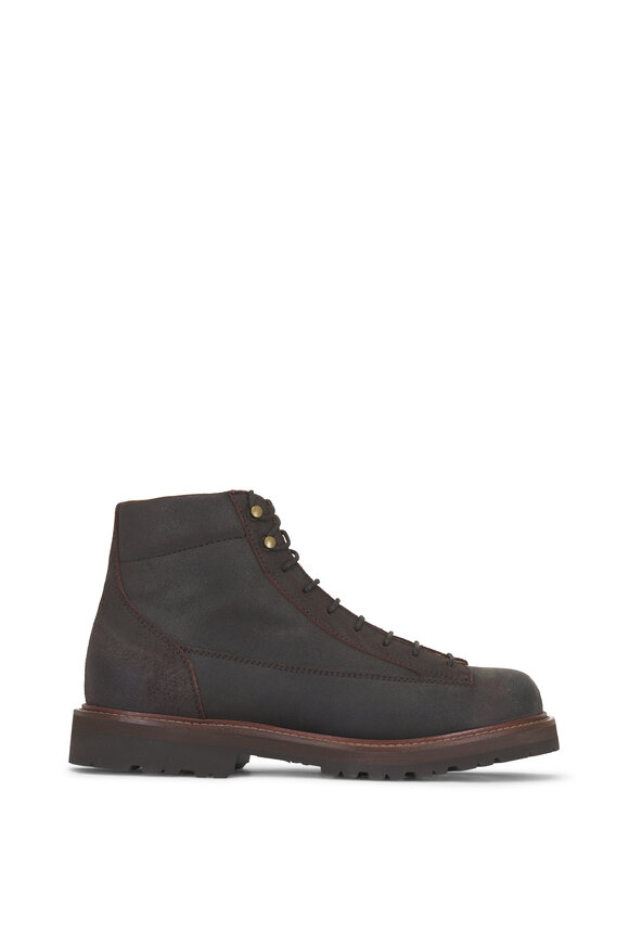 Brunello Cucinelli Hiker Brown Urban Suede Boot - view 2